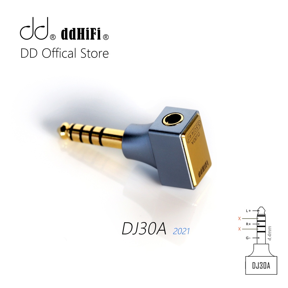 Dd ddHiFi ใหม่ อะแดปเตอร์ DJ30A (2021) 3.5 ตัวเมีย เป็นตัวผู้ 4.4 มม. ปลอดภัย ใช้กับอุปกรณ์ที่มีเอาต