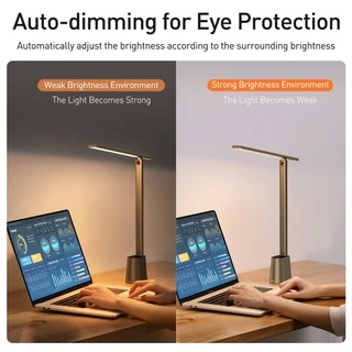 Baseus โคมไฟอ่านหนังสือ Eye Series Desk Lamp โคมไฟตั้งโต๊ะ อ่านหนังสือถนอมสายตา โคมไฟหัวเตียง หัวเตียง