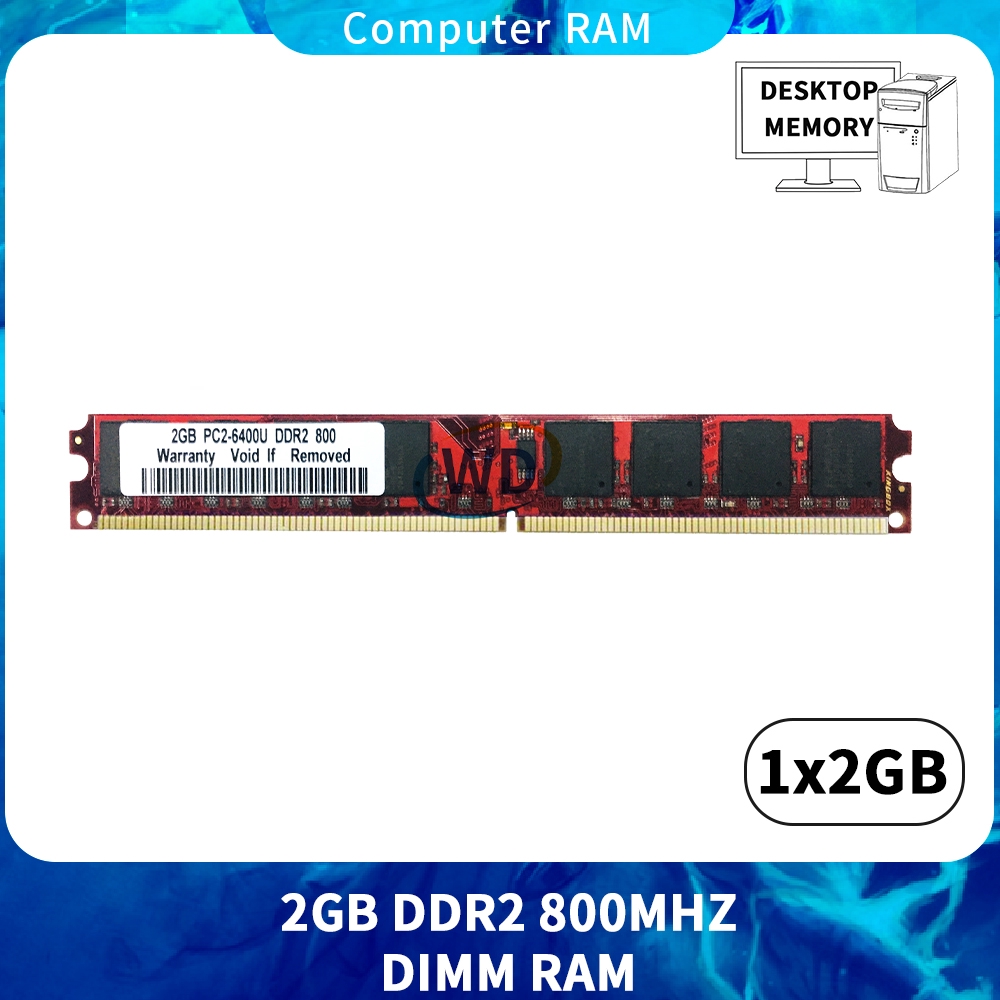 หน่วยความจํา DDR2 2GB Ram 800Mhz Pc2-6400 240Pin