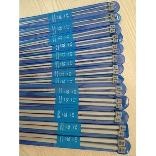 ไม้นิตติ้ง แบบตรง ยาว 35cm. 📍 (ซองสีน้ำเงิน/แดง/ครีม) 14 ขนาด
