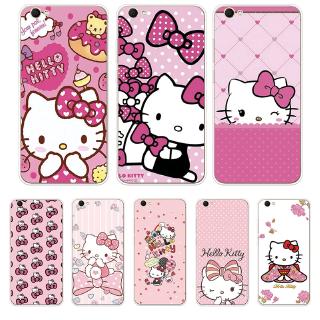 เคสโทรศัพท์ซิลิโคนพิมพ์ลาย hello kitty แบบนิ่ม vivo y 53 y 55 y 71 i y 81 i y 91 y 95 y 675 v 5s