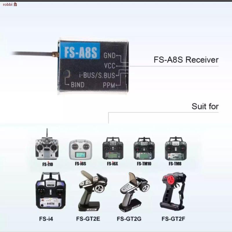 จุดประเทศไทยFlysky FS-A8S V2 8CH Mini Receiver w PPM i-BUS SBUS Output ...