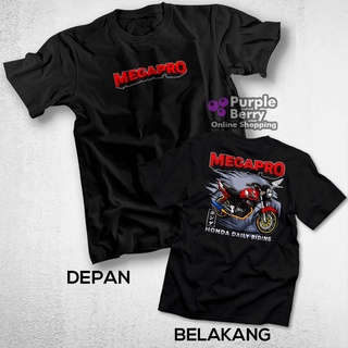 เสื้อยืดพิมพ์ลายแฟชั่น เสื้อยืด พิมพ์ลาย Herex CB GL MP Tiger สําหรับรถจักรยานยนต์ Honda Megapro Primus | สีม่วง 9274