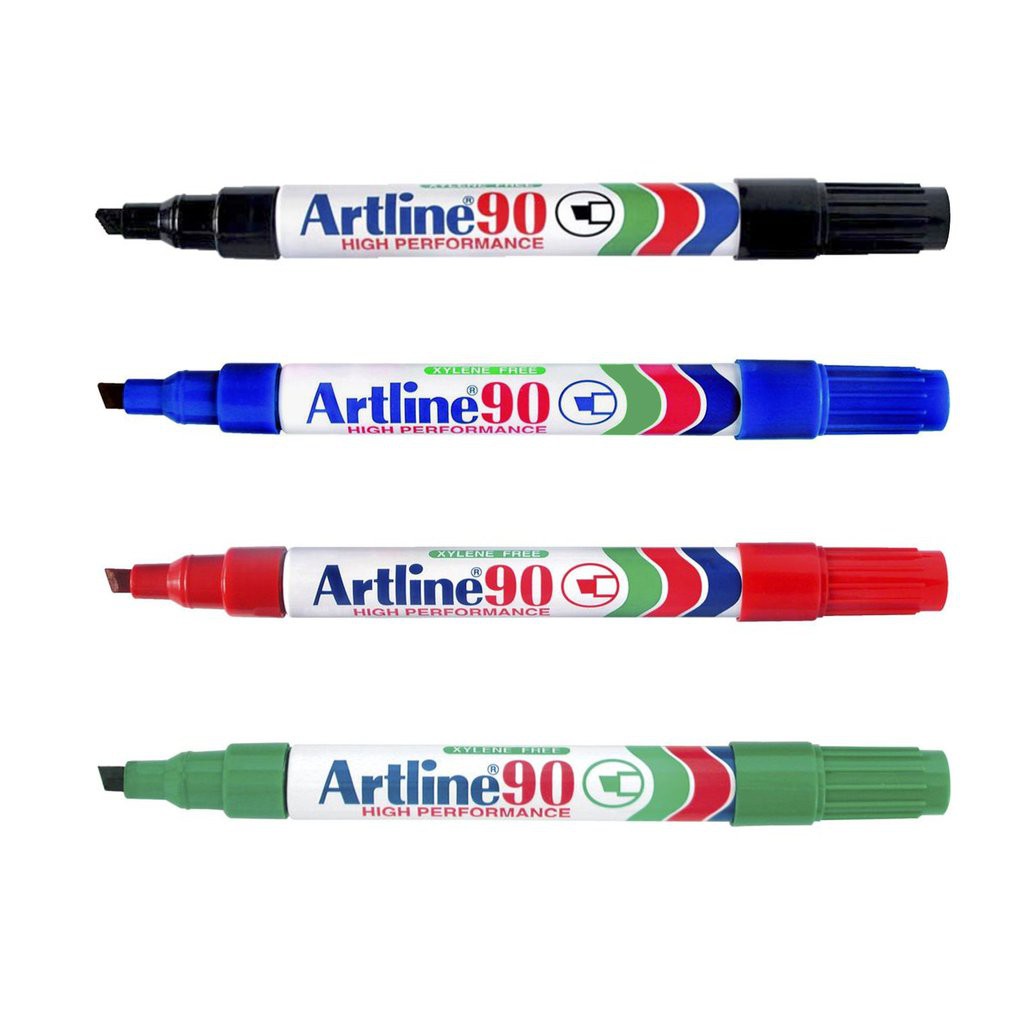 Artline 90 ปากกามาร์กเกอร์ถาวร (แดง/น้ําเงิน/ดํา)