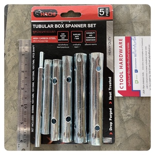 ชุดประแจกระบอก 5ตัวชุด แบบหนา Hachi ขนาด 8-17mm บ็อกซ์ขันหัวเทียน ของแท้ - Authentic Five Pieces Tubular Box Spanner ...