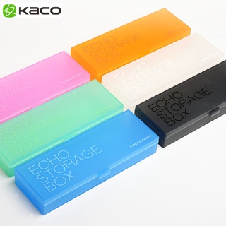 Kaco ECHO กล่องดินสอพลาสติกโปร่งแสง อเนกประสงค์ สีแคนดี้ สําหรับเด็กนักเรียน 1 ชิ้น