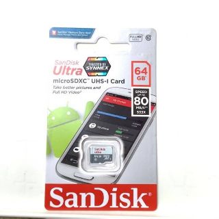 Sandisk 64 GB Ultra MicroSDXC UHS-I card A1 class 10 มือถือ กล้องติดรถ Action camera