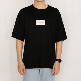 เสื้อยืดคอกลมเสื้อยืดโอเวอร์ไซส์ GURETO : Read me please! (Black)S-3XL