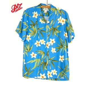 เสื้อฮาวาย TWO PALMS Bamboo  Blue HAWAII SHIRT