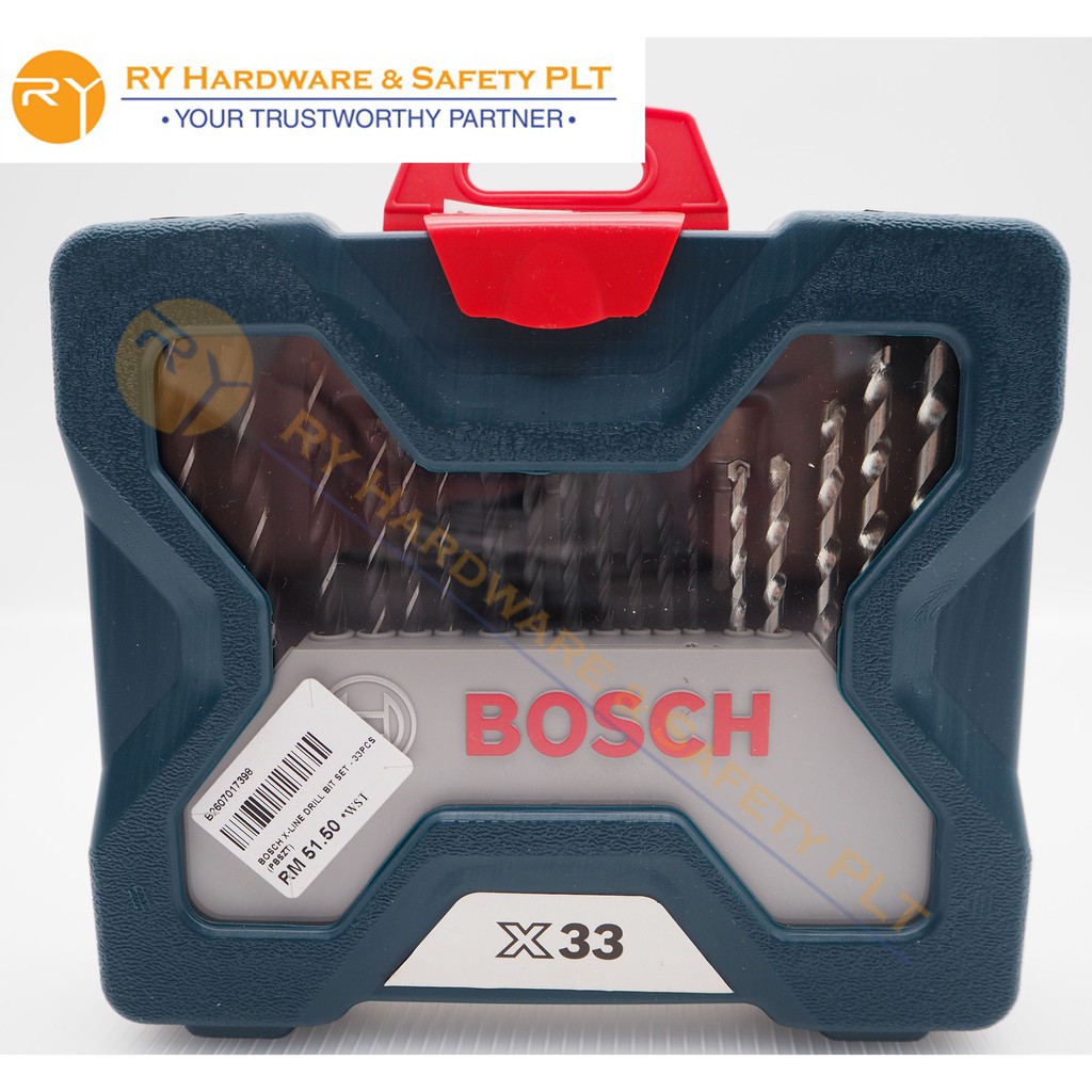 [แบรนด์: BOSCH] BOSCH X-LINE DRILL & SCREW BIT SET [X33] (33 ชิ้น/เซ็ต) [SCREW BITS & DRILL BITS FOR