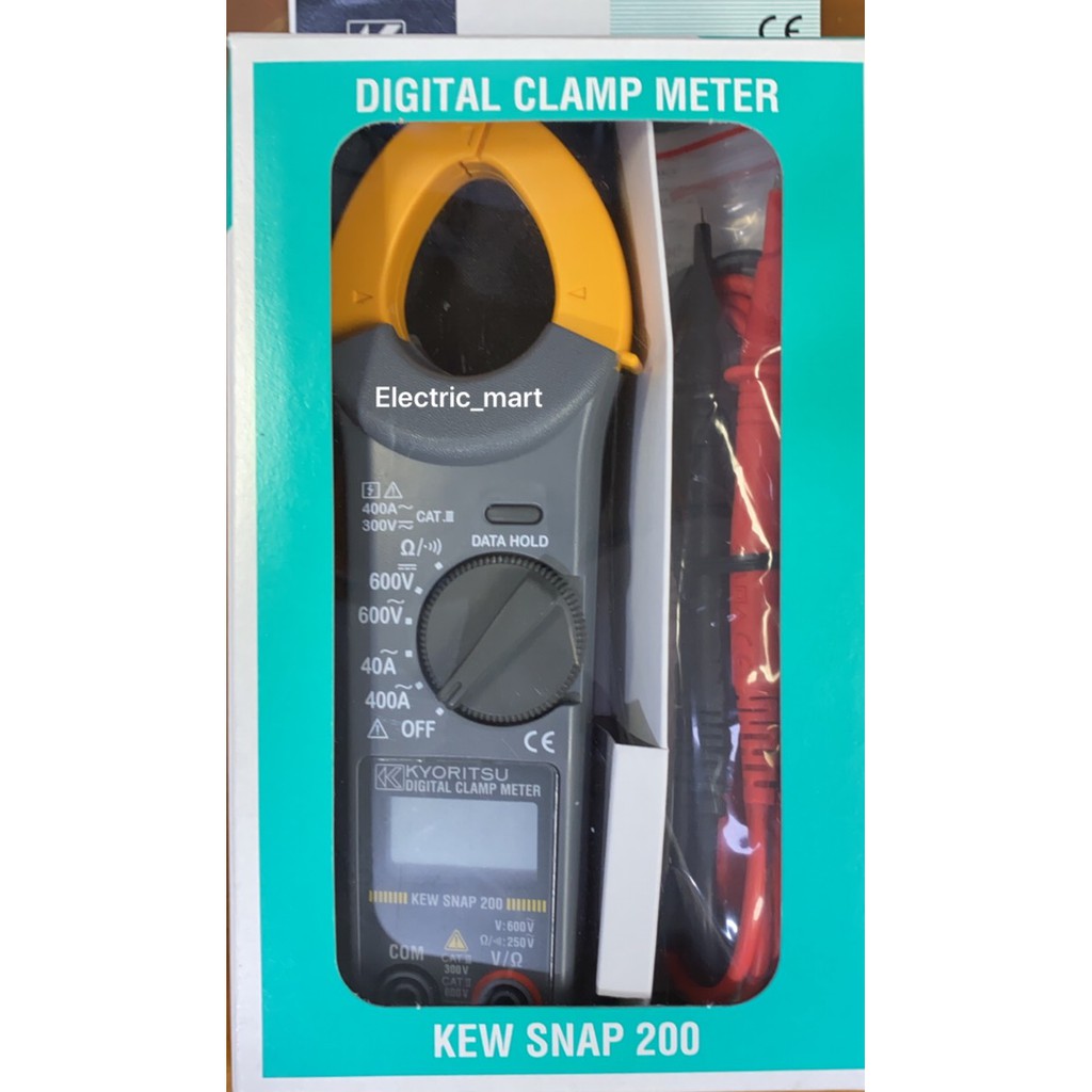 “รุ่นยอดนิยม”DIGITAL CLAMP METER คลิปแอมป์ KEW SNAP 200  วัดค่าทางไฟฟ้า ดิจิตอลแคล้มป์มิเตอร์ คู่ตัวช่างมืออาชีพ ราคา ถูกที่สุด ดีลบีเคเค รูปภาพหลัก