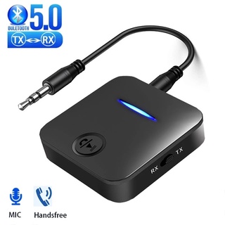 อะแดปเตอร์รับส่งสัญญาณเสียงเพลงไร้สาย บลูทูธ 5.0 แจ็ค AUX USB 3.5 มม. สําหรับลําโพง PC TV หูฟังรถยนต์