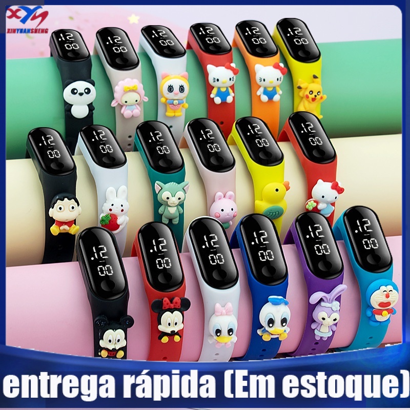 Disney กันน้ํา LED นาฬิกาดิจิตอลสําหรับเด็กนาฬิกาของขวัญปาร์ตี้กับ Superman Marvel ออกแบบนาฬิกาเด็กส