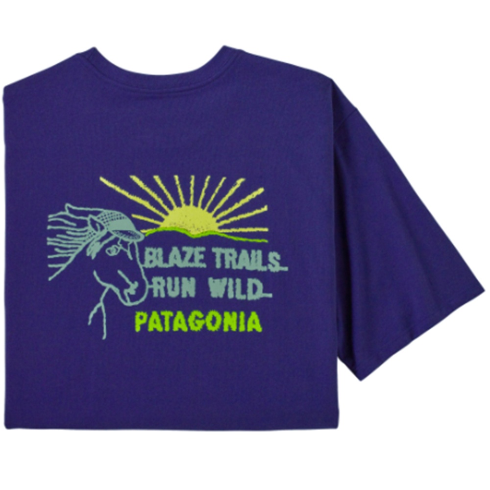 เสื้อยืดแขนสั้น ผ้าฝ้าย พิมพ์ลาย Patagonia Patagonia สําหรับผู้ชายS-5XL