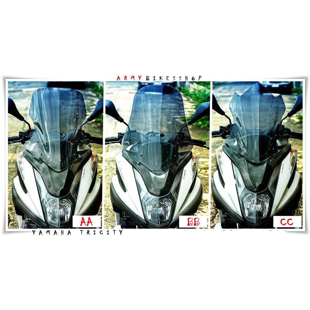 ชิวหน้า Yamaha Tricity (อ่านรายละเอียดก่อนสั่ง) ชิวบังลม (ผลิตในไทย ไม่ใช่งานจีน)