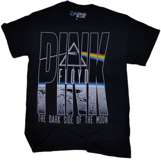 HH เสื้อยืดวง PINK FLOYD ( The dark side of the Moon) 2014 เสื้อยืดผ้าฝ้าย