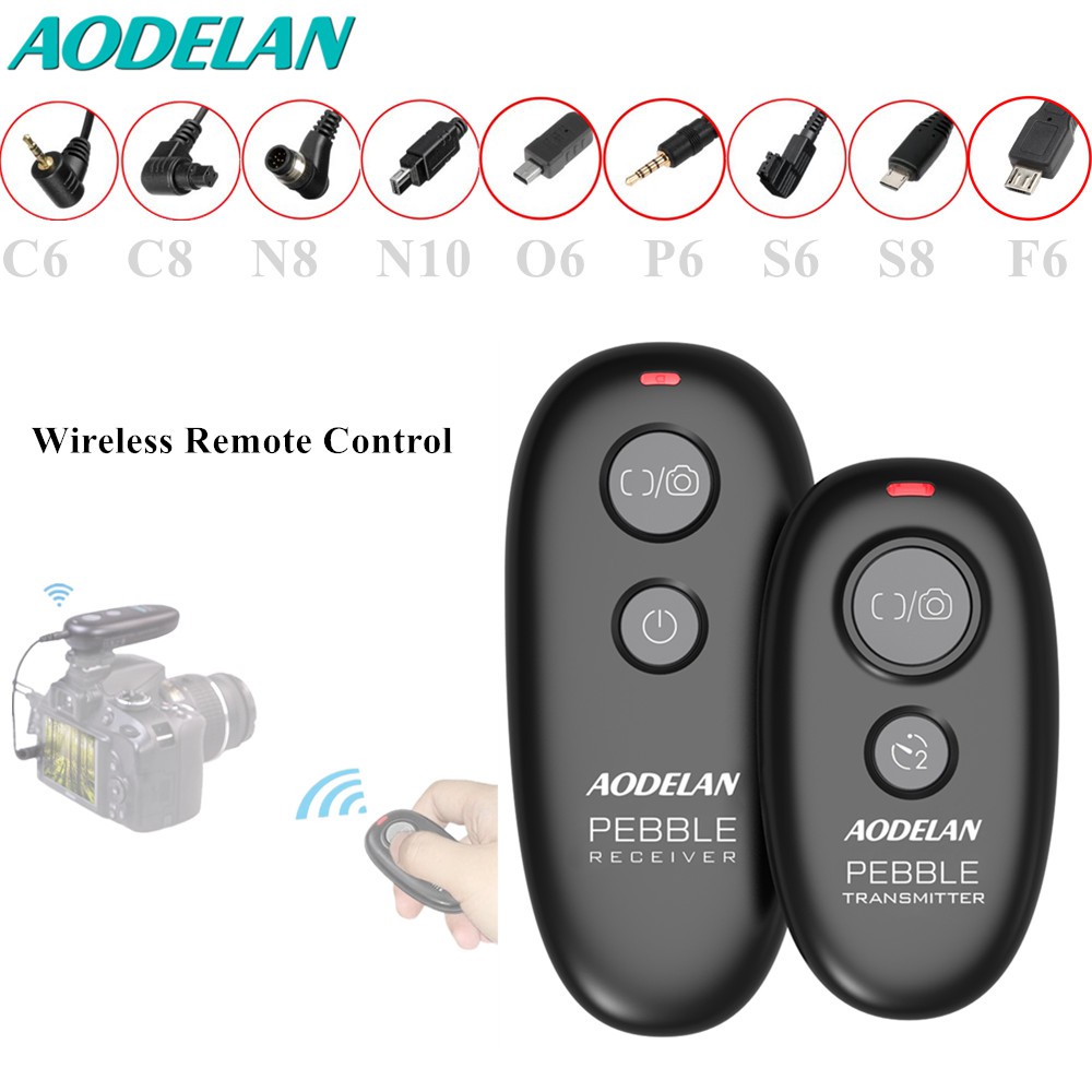 Aodelan รีโมทคอนโทรลชัตเตอร์ไร้สาย (C6 C8 N8 N10 S6 S8 O6 P6) สําหรับ Canon Nikon Sony Olympus กล้อง