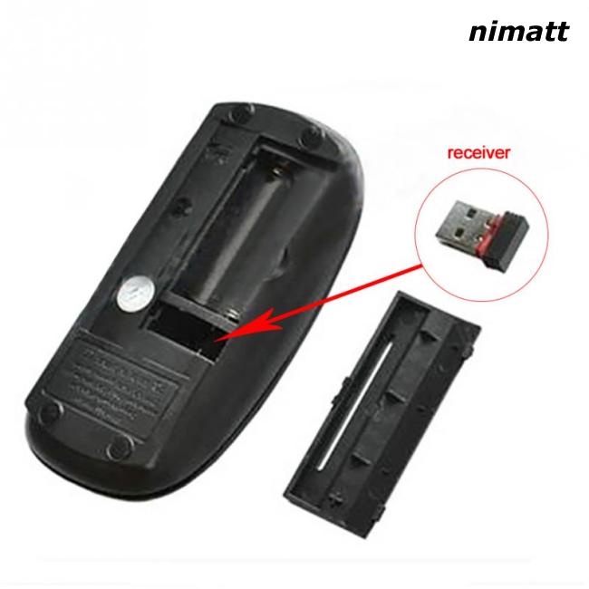 NI Ultra Thin 2.4G Optical Wireless Mouse USB Receiver Air Mouse for Laptop Notebook