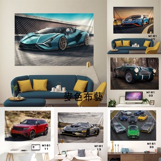 โปสเตอร์ภาพวาดสีน้ํามัน รูปพัด Welfare Lamborghini Benz สวยงาม กันน้ํา สําหรับตกแต่งผนัง หอพัก ข้างเตียง