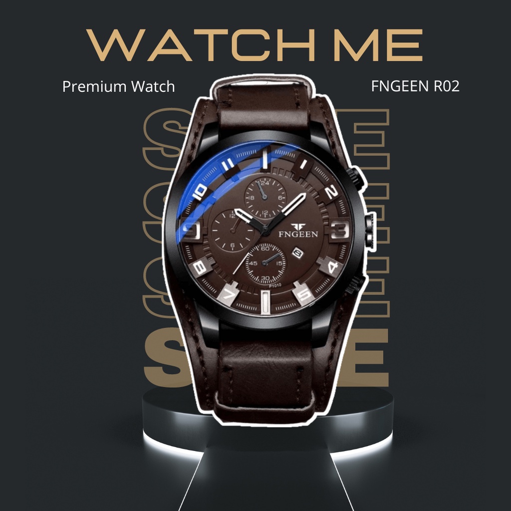Watchme สายหนังกันน้ําสําหรับผู้ชายและผู้หญิง Casual Water Resistance Watch Import ORIGINAL Fngeen L