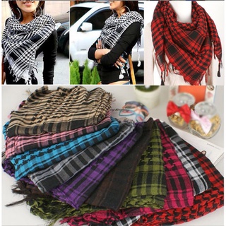 ผ้าพันคอผ้าคลุมไหล่ Unisex Arab Shemagh Keffiyeh