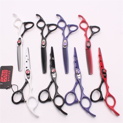 6.0"kasho purple dragon scissors professional hair cutting กรรไกรตัดผมรุ่นดราก้อนญี่ปุ่น แท้100%1คู่