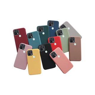 โปรโมชั่น : เคสโทรศัพท์มือถือ ชนิด TPU สีพื้น สำหรับ Oppo A15 A15S A53 2020 Realme C17