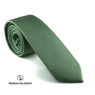 Giorgio Del Sarto Necktie 6 cm Green Fabric Texture เนคไทสีเขียวมีเท็กเจอร์