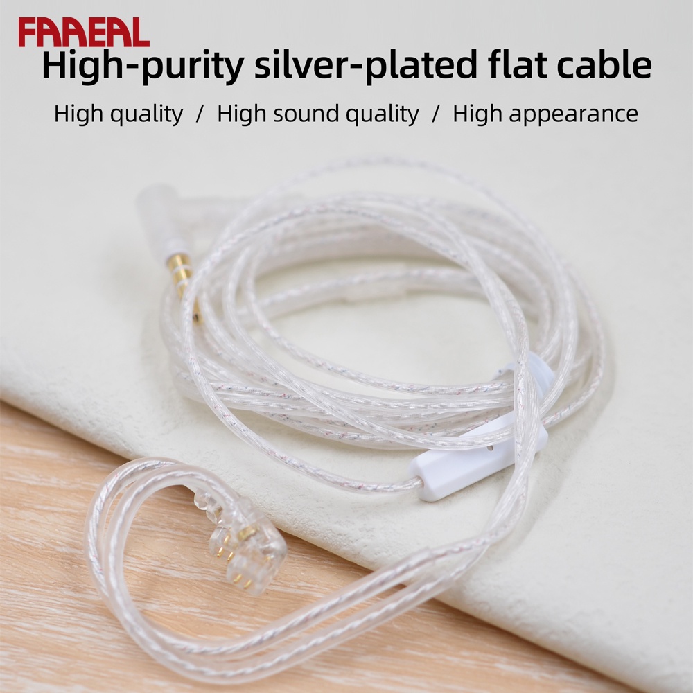 Faaeal KZ EDX PRO อัพเกรดสาย 2 Pin 0.75 มม.ที่ถอดออกได้สําหรับ KZ ZSN EDC ZS10 PRO DQ6 ZAX ZSX ZST X