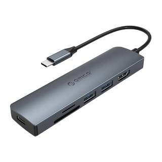 ORICO MC-U601P 6IN1 Multi-Port Type-C Hub โอริโก้ ฮับ USB Type-C มัลติพอร์ต 6in1 Gray สินค้ารับประกัน 2 ปี