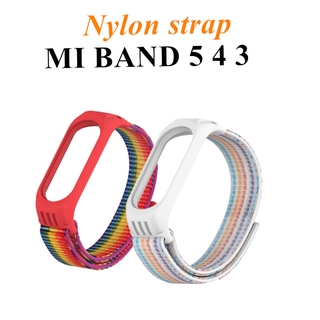 สร้อยข้อมือ TPU ไนลอนถอดเปลี่ยนได้สำหรับวง Xiaomi Mi 5 3 4 สายไนลอนซิลิโคนสายรัดข้อมือกีฬาสำหรับวง Mi 3 4 5 สายนาฬิกาสมาร์ท