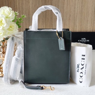 🎀 (สด-ผ่อน) กระเป๋า 5.4 นิ้ว สีเขียว MINI CASHIN TOTE C4828 AMZON GREEN