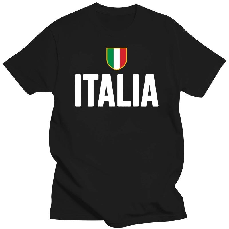 Men T Shirt Italia Shield Logo T-Shirt Italy Patch Italian Flag Badge-Rt Tshirts