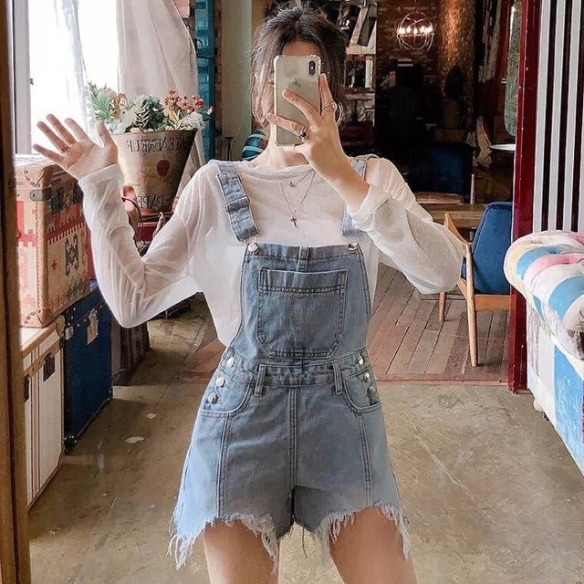 เอี๊ยมยีนส์แท้ เนื้อนิ้มงานป้าย Tax-Lucy Rabbit ชุด รีวิว เดรส ราคาถูก ขายส่ง ราคาส่ง jumpsuit696