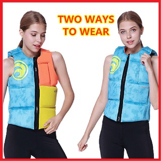 HISEA SPORT เสื้อชูชีพสําหรับสตรีแขนยาวเหมาะกับการว่ายน้ํา