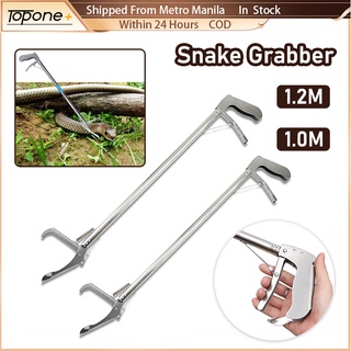 100/120cm Stainless Steel Snake Tongs Reptile Grabber Catcher Wide Jaw Snake Control Pliers Tool