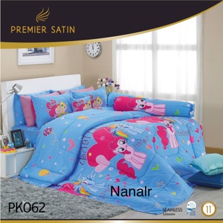 Premier satin ผ้าปูที่นอน 6 + ผ้านวม โพนี่ pony สีฟ้า