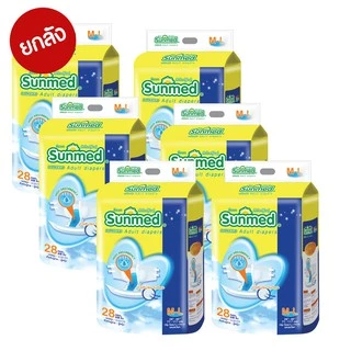 [ราคาพิเศษ] Sunmed ผ้าอ้อมผู้ใหญ่ ซันเมด แบบเทปแปะ Size M-L (จำนวน 1 ลัง 6 ห่อ 168 ชิ้น)