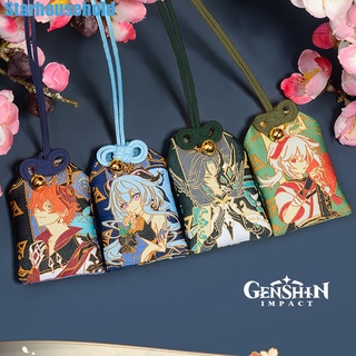 จี้เครื่องราง ปักลาย omamori genshin impact raiden shogun hutao xiao omamori