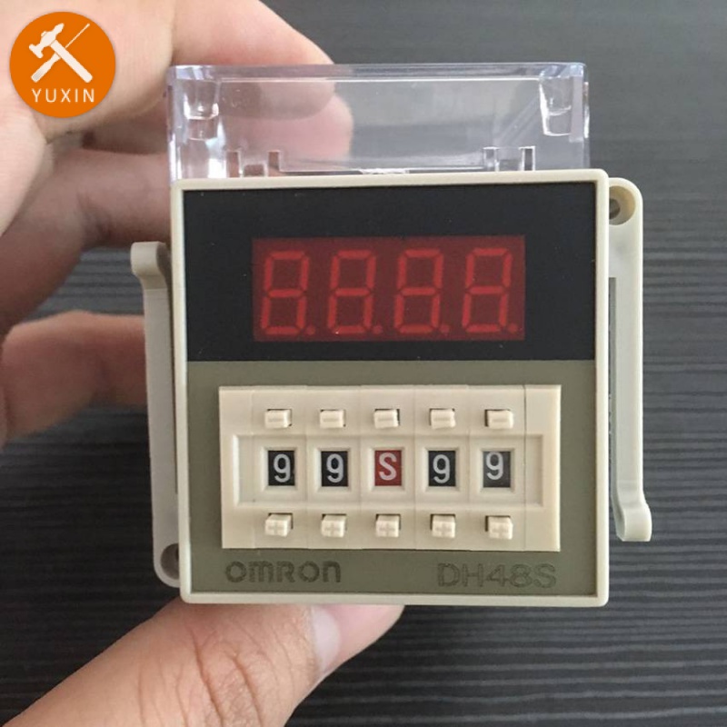 คุณภาพสูง OMRON DH48S-2Z Timer Digital Time Relay 0.01s-99h99m รีเลย์หน่วงเวลาชั่วโมงพร้อมฐานซ็อกเก็
