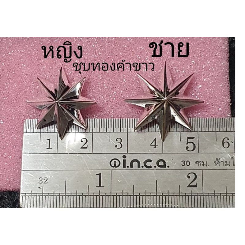 ดาวตำรวจชุบทองคำขาว (คู่ละ)
