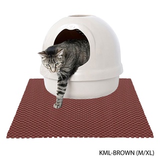 kanimal  พรมดักทรายแมว M 38x60ซม. ยางนิ่มไม่แข็ง วางใต้ห้องน้ำแมว ดักจับทราย  มี6สี