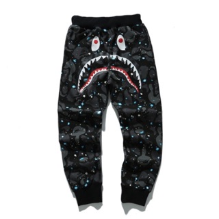 BAPE shark  luminous camouflage all starry sky sports pants