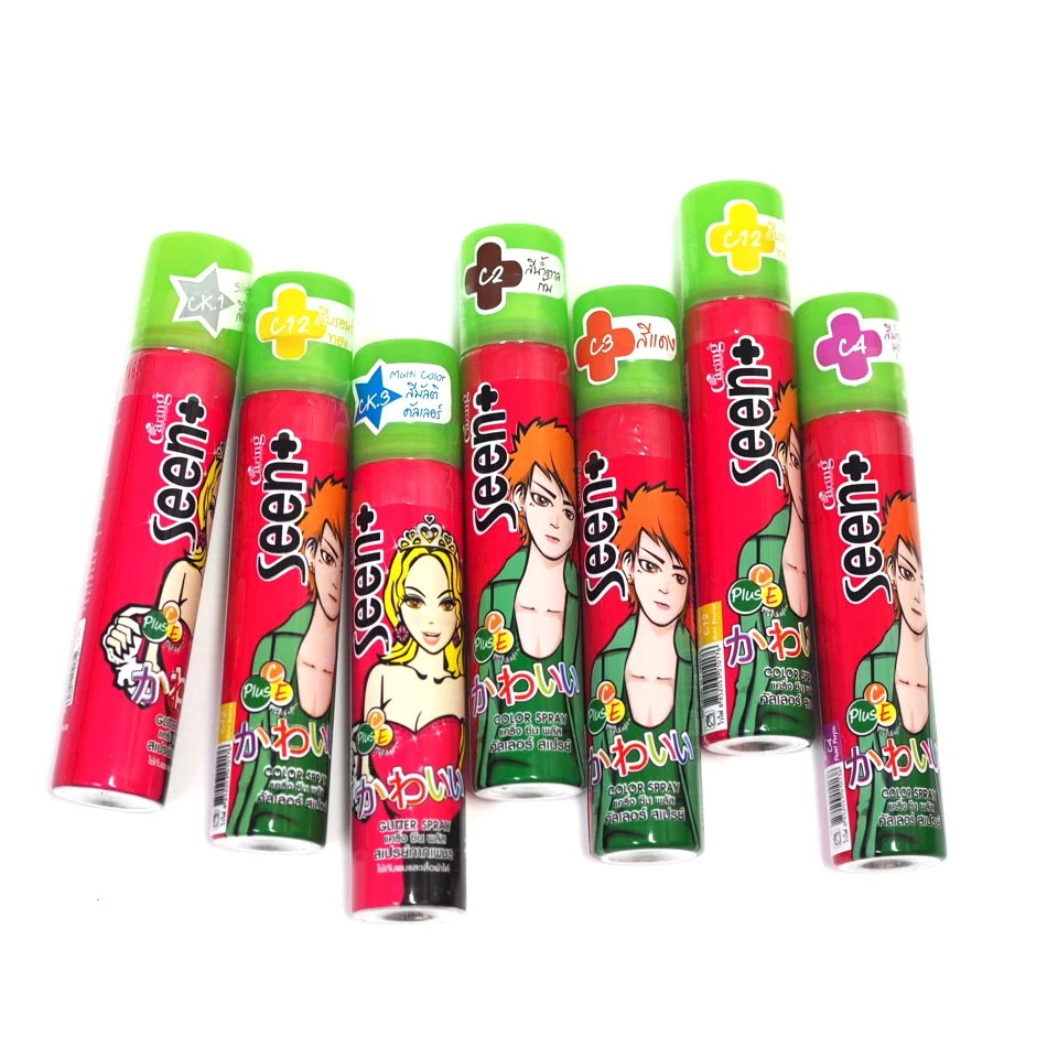 สเปรย์สีผมแฟชั่น แบบสระแล้วหลุด สเปรย์สีแคริ่ง Caring Seen+ Hair Color Spray