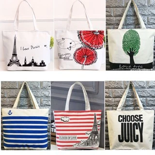 กระเป๋าผ้า TOTE สไตล์ญี่ปุ่นกระเป๋าผ้านิ่ม.เนื้อผ้าดี.ใส่ของได้เยอะมีซิปด้วย.