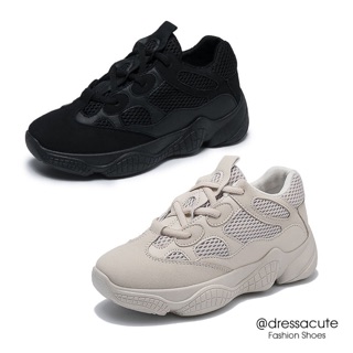[No.K500] รองเท้าผ้าใบ แต่งหนังกลับ ระบายอากาศได้ รุ่น K500