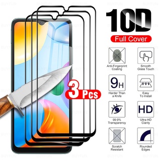 3pcs Full Cover Tempered Glass For Xiaomi Redmi 10C 10A Case Safety Screen Protector Glass Redmy 10 A C A10 C10 Redme10 A C Film