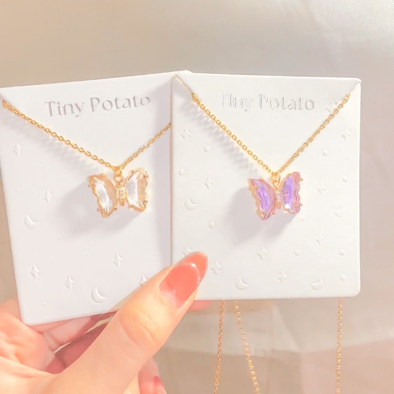 Tinypotato • สแตนเลส • สร้อยคอ Ophelia คริสตัลทอง