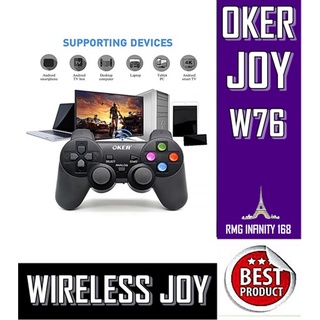 จอยเกมส์ จอยไร้สาย JOY Wireless Oker W76 สำหรับคอมพิวเตอร์ PS3 OKER W76 Gaming Joy Controller Wireless จอยเกมมิ่งไร้สาย