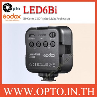 LED6Bi Godox Litemons Bi-Color Pocket-Size+Battery LED Video Light 2800 to 6500K ไฟต่อเนื่อง2สี